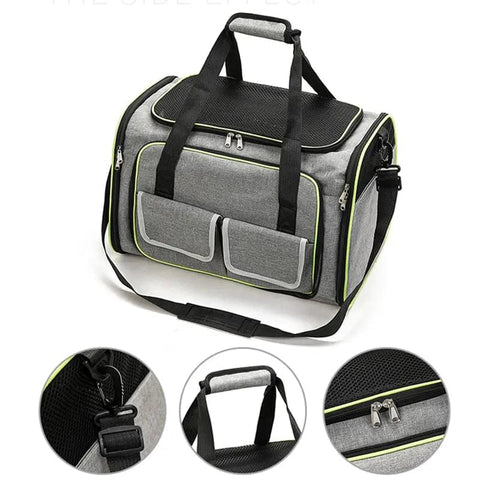 Fold-out pet transport bag.