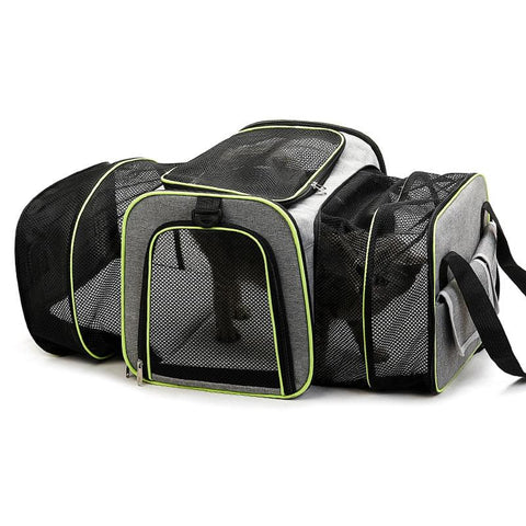 Fold-out pet transport bag.