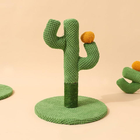 Cat cactus scratching post made of sisal.