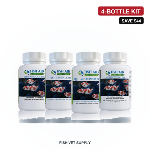Complete Aquarium Emergency Kit (Mox 500 + Ceph 250 + Zole 250 + Dox 100)