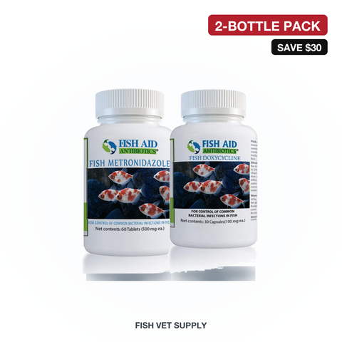 Internal Parasite & Bloat Pack (Fish Zole 500 + Fish Dox 100)